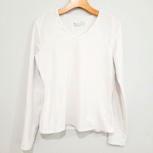 Tek Gear white long sleeve workout shirt size M